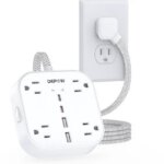 DEPOW Flat Extension Cord 5Ft, Flat Plug Power Strip with 4 Outlets 4 USB Ports (2 USB C), Multiple Wall Outlet Extender Suitable for Home Office Dorm, White - Newegg.com