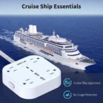 DEPOW Flat Extension Cord 5Ft, Flat Plug Power Strip with 4 Outlets 4 USB Ports (2 USB C), Multiple Wall Outlet Extender Suitable for Home Office Dorm, White - Newegg.com