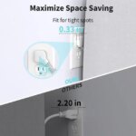 DEPOW Power Strip Cube with USB Ports, Flat Extension Cord with 4 AC Outlets & 3 USB Ports (2 USB C), 5 FT Small Power Strip, 3 Prong Mini Charging