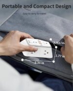 DEPOW Wall Charger 6 AC Outlet Extender with 4 USB Charging Ports(2 USB C), 3-Sided Power Strip Multi Plug Wall Outlet Splitter Adapter Spaced for