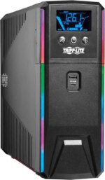 Eaton Tripp Lite Series 1500VA 900W 120V Pure Sine Wave Gaming UPS Battery Backup - LCD, AVR, RGB LEDs, USB Charging, Power Saving - Tower - AVR - 7