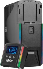 Eaton Tripp Lite Series 1500VA 900W 120V Pure Sine Wave Gaming UPS Battery Backup - LCD, AVR, RGB LEDs, USB Charging, Power Saving - Tower - AVR - 7