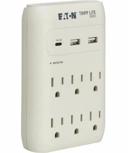 Eaton Tripp Lite Series Protect It 6-Outlet Surge Protector with USB Gray SK60C