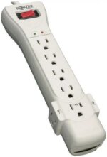 Eaton Tripp Lite Series Protect It! 7-Outlet Surge Protector, 7 ft. Cord with Right-Angle Plug, 2160 Joules, Diagnostic LEDs, Light Gray Housing - 7 x