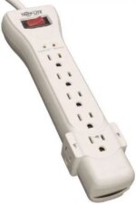Eaton Tripp Lite Series Protect It! 7-Outlet Surge Protector, 7 ft. Cord with Right-Angle Plug, 2160 Joules, Diagnostic LEDs, Light Gray Housing - 7 x
