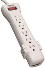 Eaton Tripp Lite Series Protect It! 7-Outlet Surge Protector, 7 ft. Cord with Right-Angle Plug, 2160 Joules, Diagnostic LEDs, Light Gray Housing - 7 x