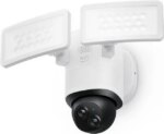 eufy Security Floodlight Camera E340 Wired, 360° Pan and Tilt, 24/7 Recording, Dual-Band Wi-Fi, 2,000 Lumens, Motion-Activated, Dual Camera, HomeBase