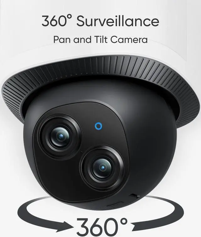 eufy Security Floodlight Camera E340 Wired, 360° Pan and Tilt, 24/7 Recording, Dual-Band Wi-Fi, 2,000 Lumens, Motion-Activated, Dual Camera, HomeBase