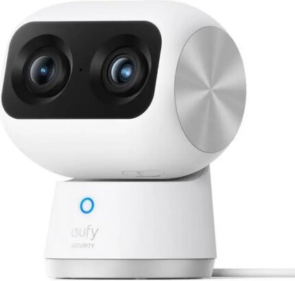 eufy Security Indoor Cam S350, Dual Cameras, 4K UHD Resolution Security Camera with 8× Zoom and 360° PTZ, Human/Pet AI, Ideal for Baby Monitor/Pet