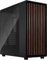 Fractal Design North XL ATX mATX Full Tower PC Case - Charcoal Black Chassis with Walnut Front and Dark Tinted TG Side Panel - FD-C-NOR1X-02