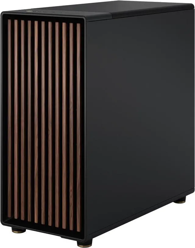 Fractal Design North XL ATX mATX Full Tower PC Case - Charcoal Black Chassis with Walnut Front and Dark Tinted TG Side Panel - FD-C-NOR1X-02