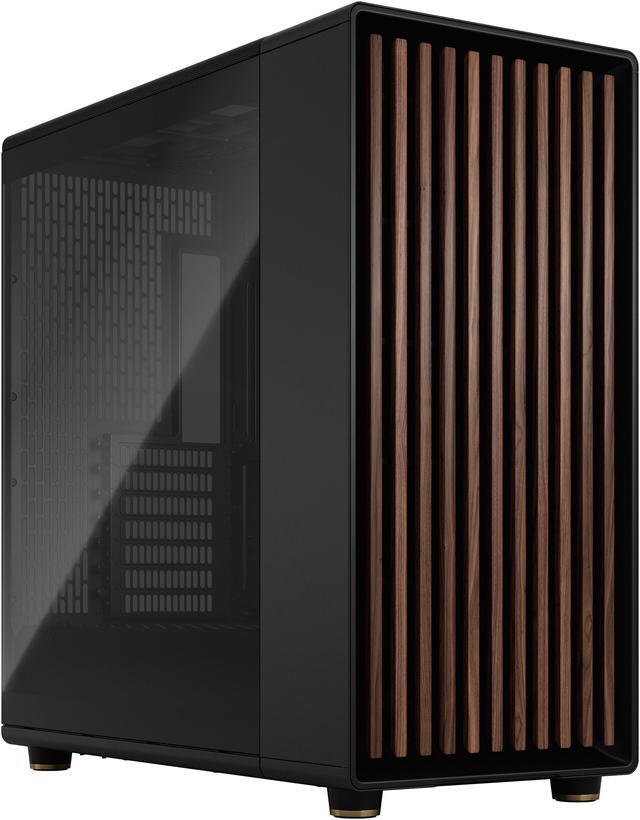 Fractal Design North XL ATX mATX Full Tower PC Case - Charcoal Black Chassis with Walnut Front and Dark Tinted TG Side Panel - FD-C-NOR1X-02
