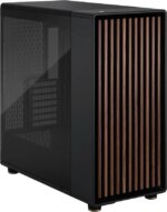Fractal Design North XL ATX mATX Full Tower PC Case - Charcoal Black Chassis with Walnut Front and Dark Tinted TG Side Panel - FD-C-NOR1X-02