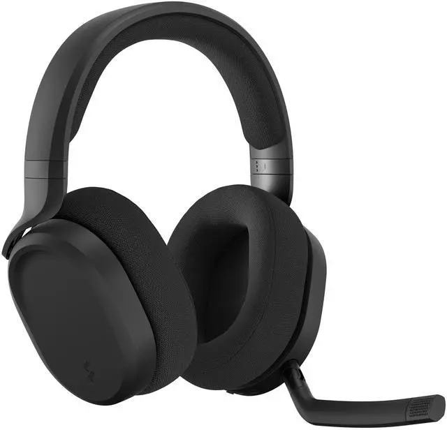 Fractal Design Scape Dark RGB Wireless Gaming Headset w/ Immersive Audio, USB Dongle & BT 5.3, Charging Stand, 40-Hr Battery, compatible with PC, Mac,