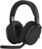 Fractal Design Scape Dark RGB Wireless Gaming Headset w/ Immersive Audio, USB Dongle & BT 5.3, Charging Stand, 40-Hr Battery, compatible with PC, Mac,