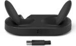 Fractal Design Scape Dark RGB Wireless Gaming Headset w/ Immersive Audio, USB Dongle & BT 5.3, Charging Stand, 40-Hr Battery, compatible with PC, Mac,