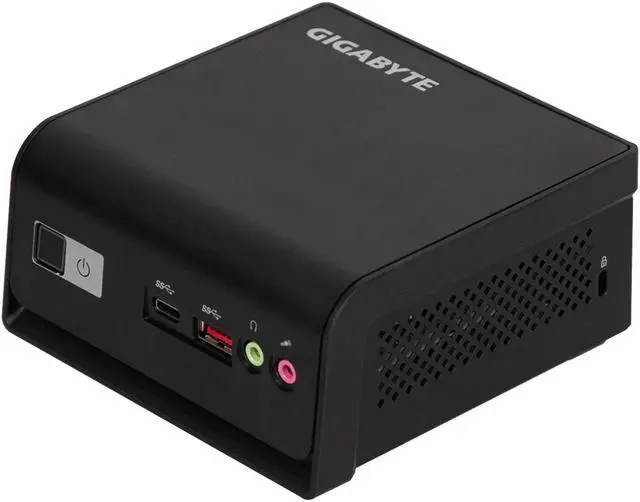 GIGABYTE GB-BTIP-N250 Black Ultra Compact Mini PC, Intel Processors N250, 4C, up to 3.8 GHz, 1 x 262Pin SO-DIMM DDR5 4800