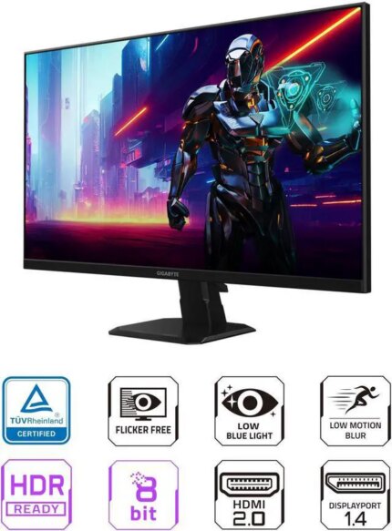 GIGABYTE - GS27QA SA - 27" IPS Gaming Monitor - QHD 2560x1440 - 180Hz - 1ms MPRT - AMD FreeSync - HDMI, DP - Black