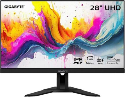 GIGABYTE - M28U - 28" IPS Gaming Monitor - UHD 3840x2160 - 144Hz - 1ms GTG - AMD FreeSync Premium Pro - Type C KVM - HDMI, DP, Type C - Height