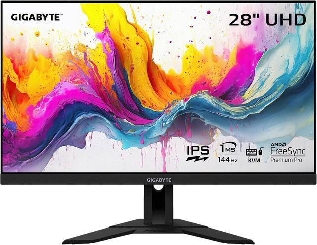 GIGABYTE - M28U - 28" IPS Gaming Monitor - UHD 3840x2160 - 144Hz - 1ms GTG - AMD FreeSync Premium Pro - Type C KVM - HDMI, DP, Type C - Height