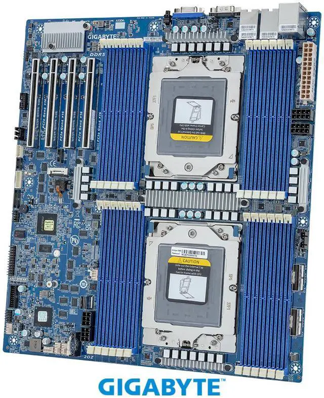 GIGABYTE MZ73-LM1 Motherboard - AMD EPYC™ 9005/9004 - E-ATX DP PCIe Gen4 cTDP 400W