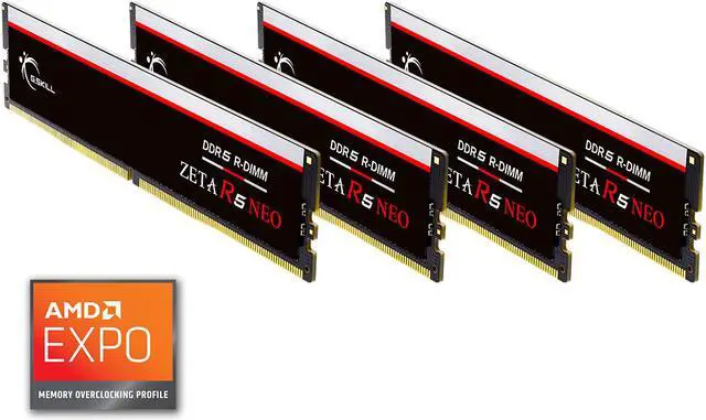 G.SKILL Zeta R5 Neo 128GB (4 x 32GB) ECC Registered DDR5 6400 R-DIMM (PC5 51200) Server Memory Model F5-6400R3239G32GQ4-ZR5NK - Newegg.com