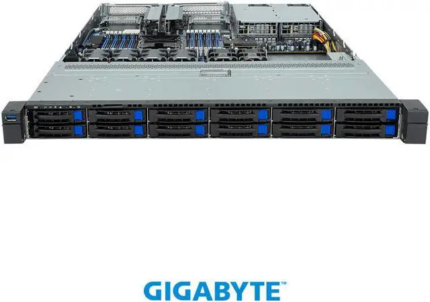 GTGABYTE 4th Gen Intel® Xeon® Scalable Server System - 1U UP 12-Bay SATA/SAS - R163-S32-AAB1