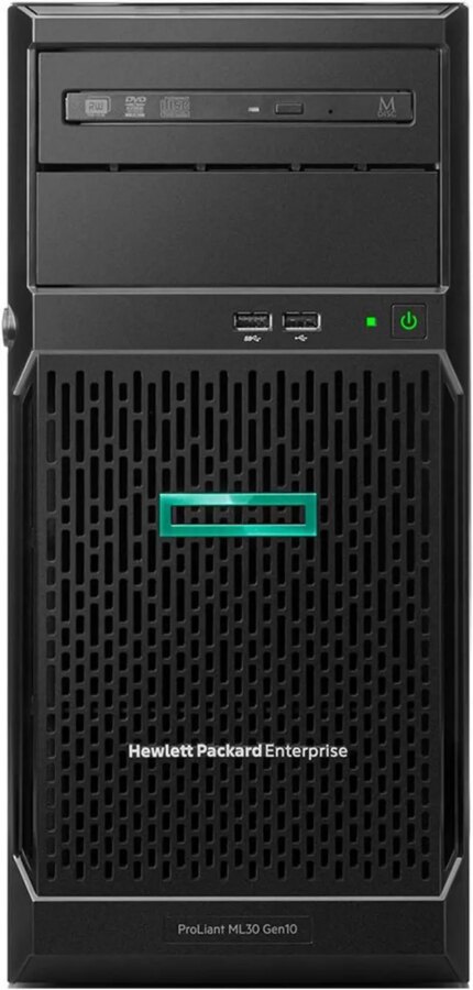 Hewlett Packard Enterprise HPE ProLiant ML30 Gen10 Plus Tower Server, Xeon E-2314 4-Core 2.8GHz, 64GB DDR4 Memory, 8TB SSD Storage, RAID, iLO, Server
