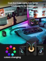 High Performan Computer Speaker, Mini PC Speakers with Subwoofer, 2.1 Desktop Speaker with RGB Lights, USB Powered, Stereo Sound, Gaming Speaker with