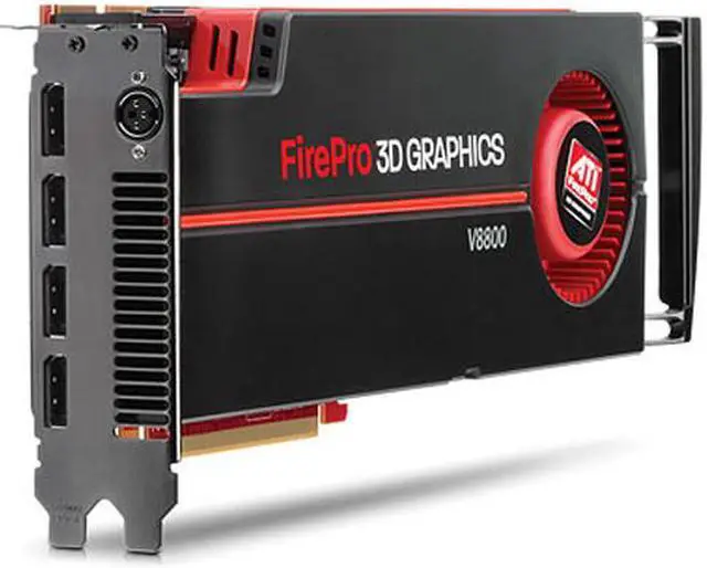 HP FirePro V8800 WL051AT 2GB 256-bit GDDR5 PCI Express 2.0 x16 CrossFire Supported Workstation Video Card