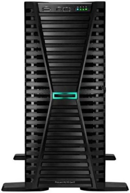 HPE ProLiant ML110 Gen11 server with one Intel® Xeon® Silver 4510 Processor, 32 GB (1x32 GB) Dual Rank Memory, Embedded Intel VROC SATA/NVMe, Drive