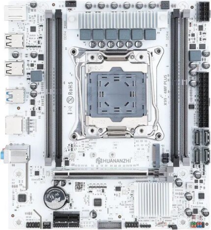 HUANANZHI X99 4MF plus LGA 2011-3 Xeon Motherboard - DDR4 RECC/NON-ECC Memory Support NVME Connectivity with TPM 2.0