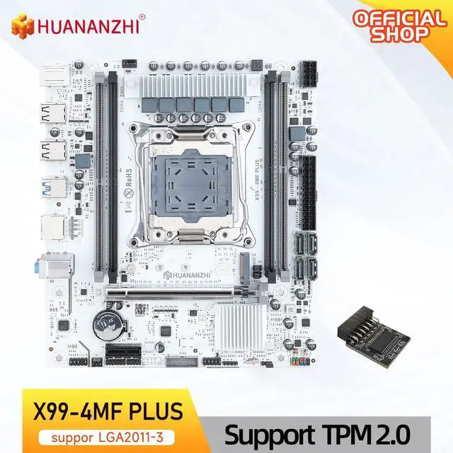 HUANANZHI X99 4MF plus LGA 2011-3 Xeon Motherboard - DDR4 RECC/NON-ECC Memory Support NVME Connectivity with TPM 2.0
