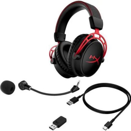 HyperX Cloud Alpha Wireless - Gaming Headset for PC, 300-hour battery life, DTS Headphone X Spatial Audio, Memory foam, Dual Chamber Drivers,
