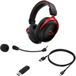 HyperX - Cloud II Wireless 7.1 Surround Sound Gaming Headset for PC and Playstation - Black/Red