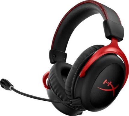 HyperX - Cloud II Wireless 7.1 Surround Sound Gaming Headset for PC and Playstation - Black/Red