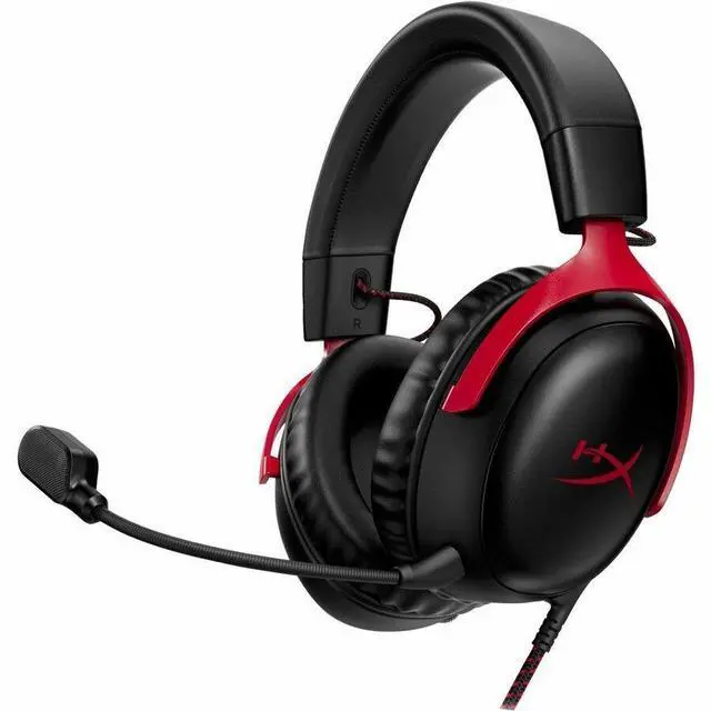 HyperX Cloud III – Wired Gaming Headset, PC, PS5, Xbox Series X|S, Angled 53mm Drivers, DTS Spatial Audio, Memory Foam, Durable Frame, Ultra-Clear