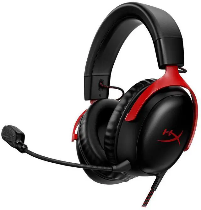 HyperX Cloud III – Wired Gaming Headset, PC, PS5, Xbox Series X|S, Angled 53mm Drivers, DTS Spatial Audio, Memory Foam, Durable Frame, Ultra-Clear