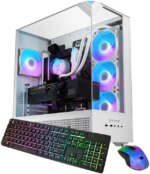 iBUYPOWER Element 9 White Gaming PC Desktop - AMD Ryzen 7 7800X3D - NVIDIA GeForce RTX 5070Ti 16GB - 32GB DDR5 RGB - 1TB NVMe SSD - EWA7N57T01