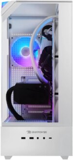 iBUYPOWER Element 9 White Gaming PC Desktop - AMD Ryzen 7 7800X3D - NVIDIA GeForce RTX 5070Ti 16GB - 32GB DDR5 RGB - 1TB NVMe SSD - EWA7N57T01