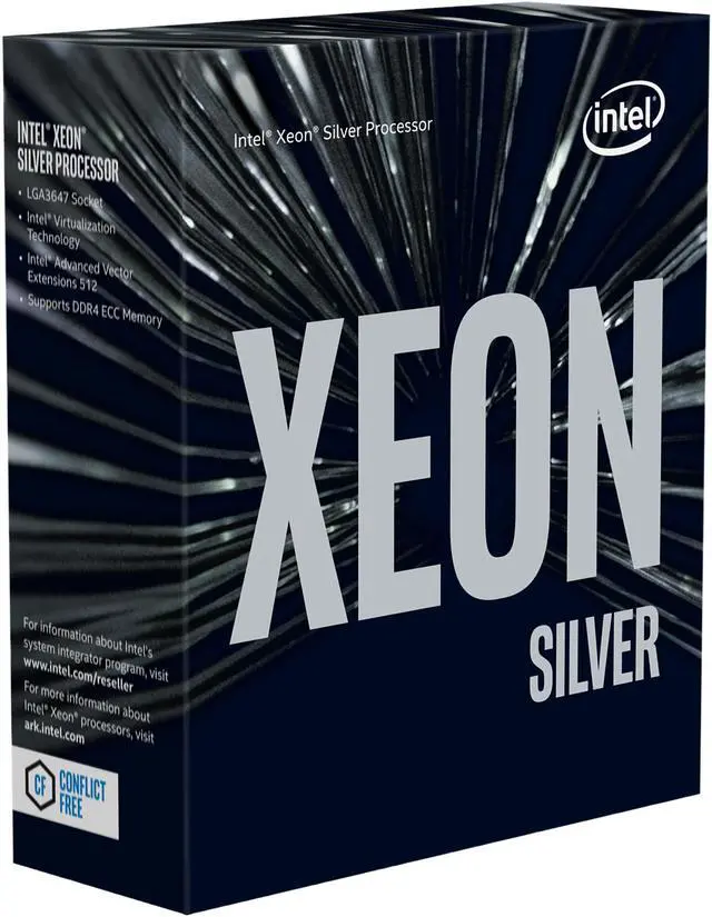 Intel Xeon Scalable Silver 4114 SkyLake 10-Core 2.2 GHz (3.0 GHz Turbo) LGA 3647 85W BX806734114 Server Processor