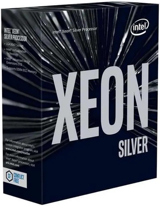 Intel Xeon Silver 4210 10-Core, 20-Thread, 2.2 GHz (3.2 GHz Turbo) LGA 3647 85W BX806954210 Server Processor