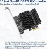 IO Crest 10 Port SATA III to PCIe 3.0 x1 NON-RAID Expansion Card SYPEX40167