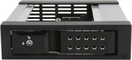 iStarUSA BPN-DE110SS-BLACK Trayless 5.25" to 3.5" SATA SAS 6 Gbps HDD Hot-swap Rack