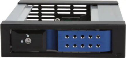 iStarUSA BPN-DE110SS-BLUE Trayless 5.25" to 3.5" SATA SAS 6 Gbps HDD Hot-swap Rack