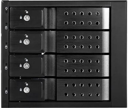 iStarUSA BPN-DE340HD-BLACK Trayless 3 x 5.25" to 4 x 3.5" 12Gb/s HDD Hot-swap Rack