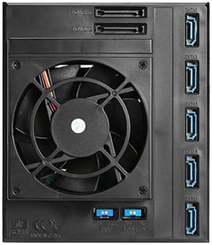iStarUSA BPN-DE350HD-RED Trayless 3 x 5.25" to 5 x 3.5" 12Gb/s HDD Hot-swap Rack