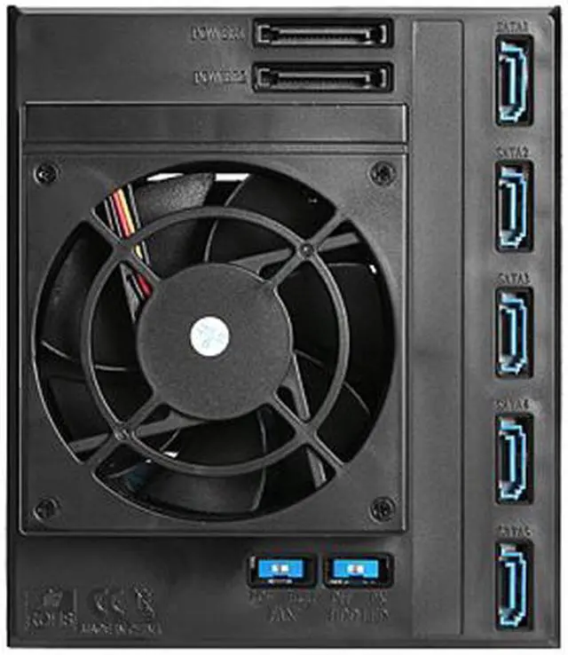 iStarUSA BPN-DE350HD-RED Trayless 3 x 5.25" to 5 x 3.5" 12Gb/s HDD Hot-swap Rack
