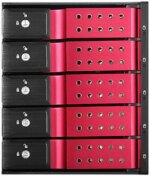 iStarUSA BPN-DE350HD-RED Trayless 3 x 5.25" to 5 x 3.5" 12Gb/s HDD Hot-swap Rack