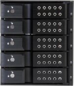 iStarUSA BPN-DE350SS-BLACK 3x5.25" to 5x3.5" SAS/SATA 6.0 Gb/s Trayless Hot-Swap Cage